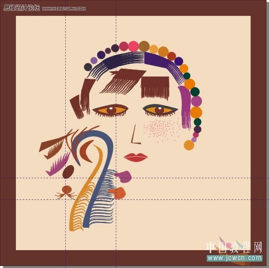 CorelDRAW鼠繪教程:矢量抽象人物裝飾畫的繪制