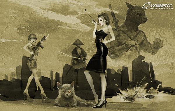 Photoshop繪畫教程:《秘密特工》海報繪制過程解析