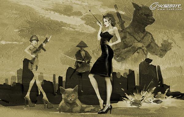 Photoshop繪畫教程:《秘密特工》海報繪制過程解析