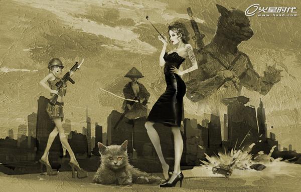 Photoshop繪畫教程:《秘密特工》海報繪制過程解析