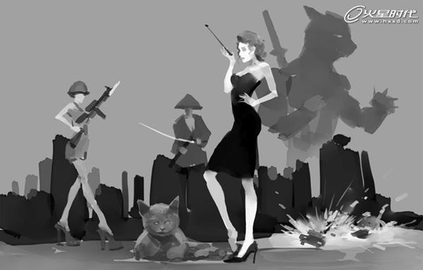 Photoshop繪畫教程:《秘密特工》海報繪制過程解析