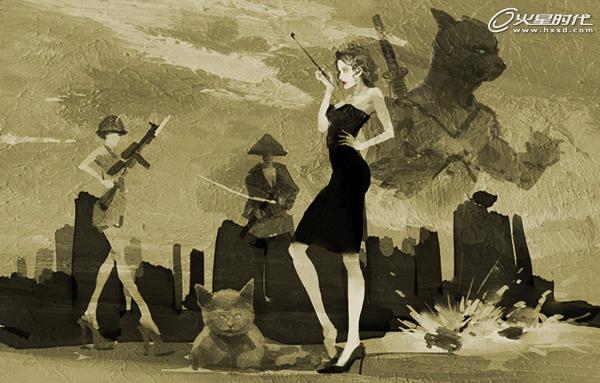 Photoshop繪畫教程:《秘密特工》海報繪制過程解析