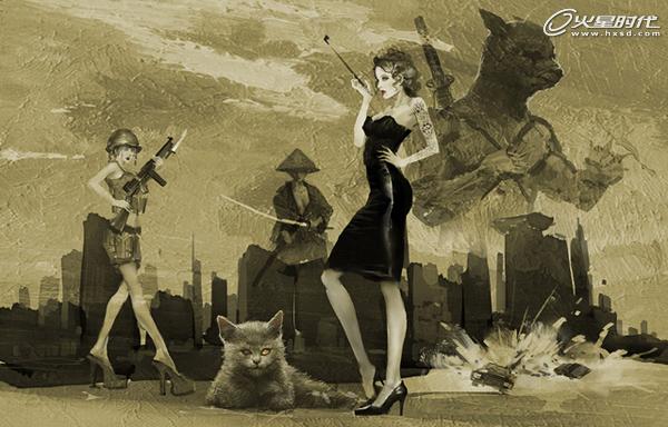 Photoshop繪畫教程:《秘密特工》海報繪制過程解析