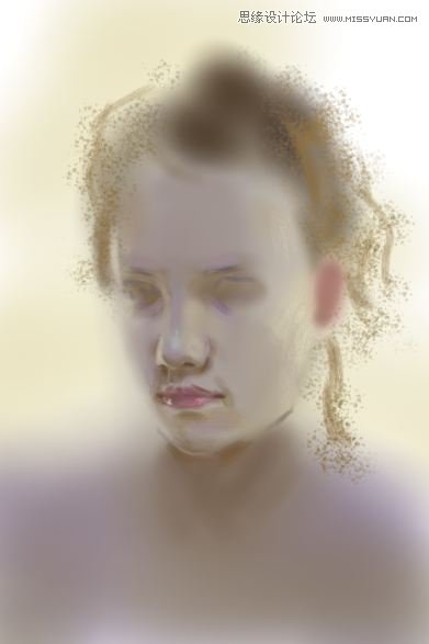 Painter繪制國(guó)外美麗可愛(ài)的少女插畫