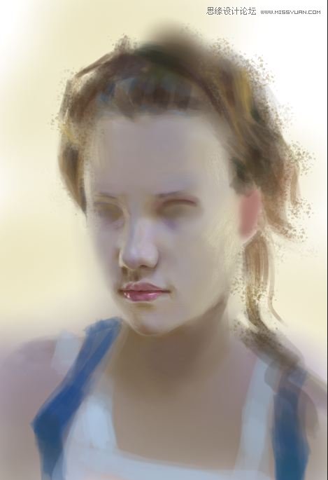 Painter繪制國(guó)外美麗可愛(ài)的少女插畫