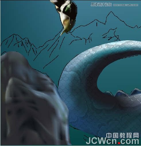 CorelDRAW巧用網格工具繪制惡魔谷插畫