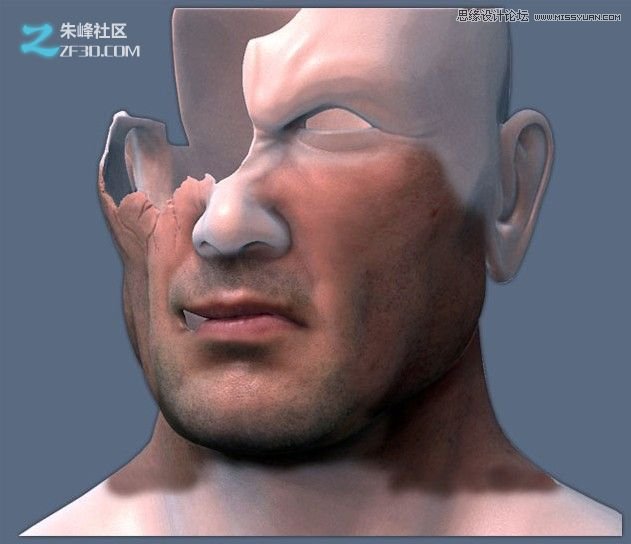 3DMAX制作科技獨眼怪人建模教程