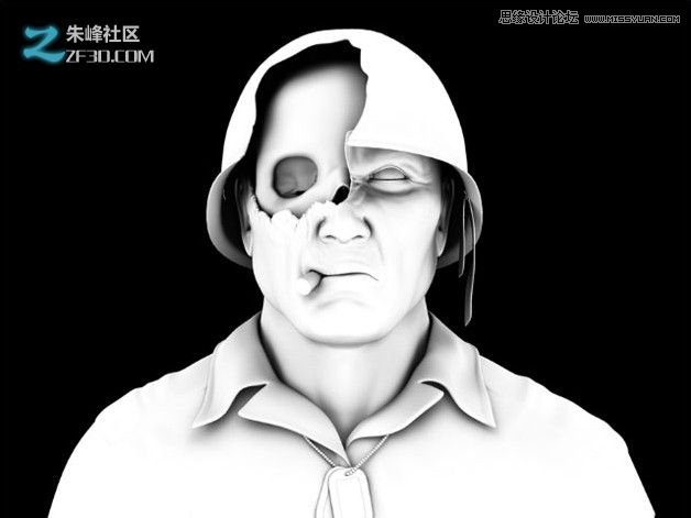 3DMAX制作科技獨眼怪人建模教程