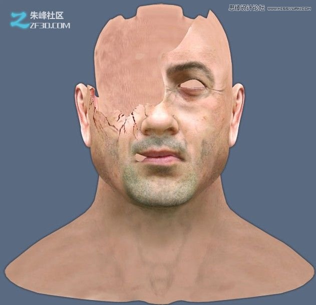 3DMAX制作科技獨眼怪人建模教程