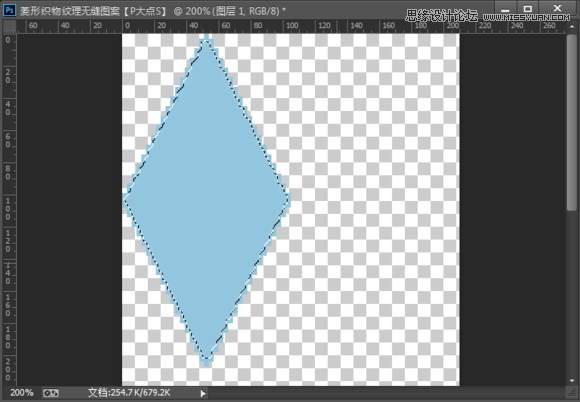 Photoshop制作菱形針織紋理無縫填充圖案