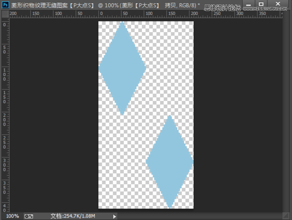 Photoshop制作菱形針織紋理無縫填充圖案