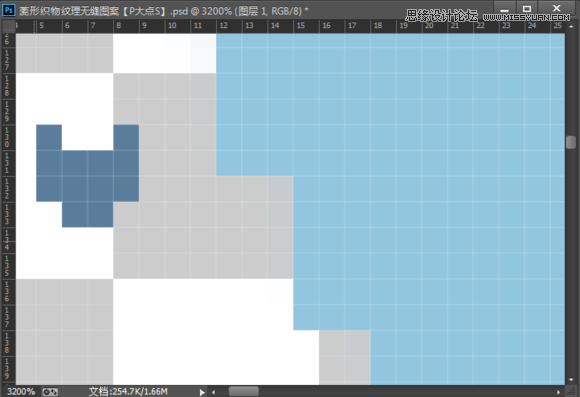 Photoshop制作菱形針織紋理無縫填充圖案