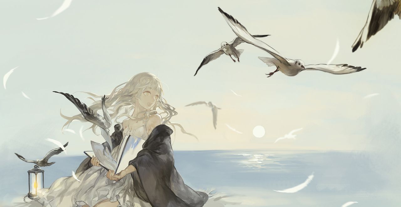 Photoshop制作風(fēng)吹過(guò)的海岸線(xiàn)動(dòng)漫成簽