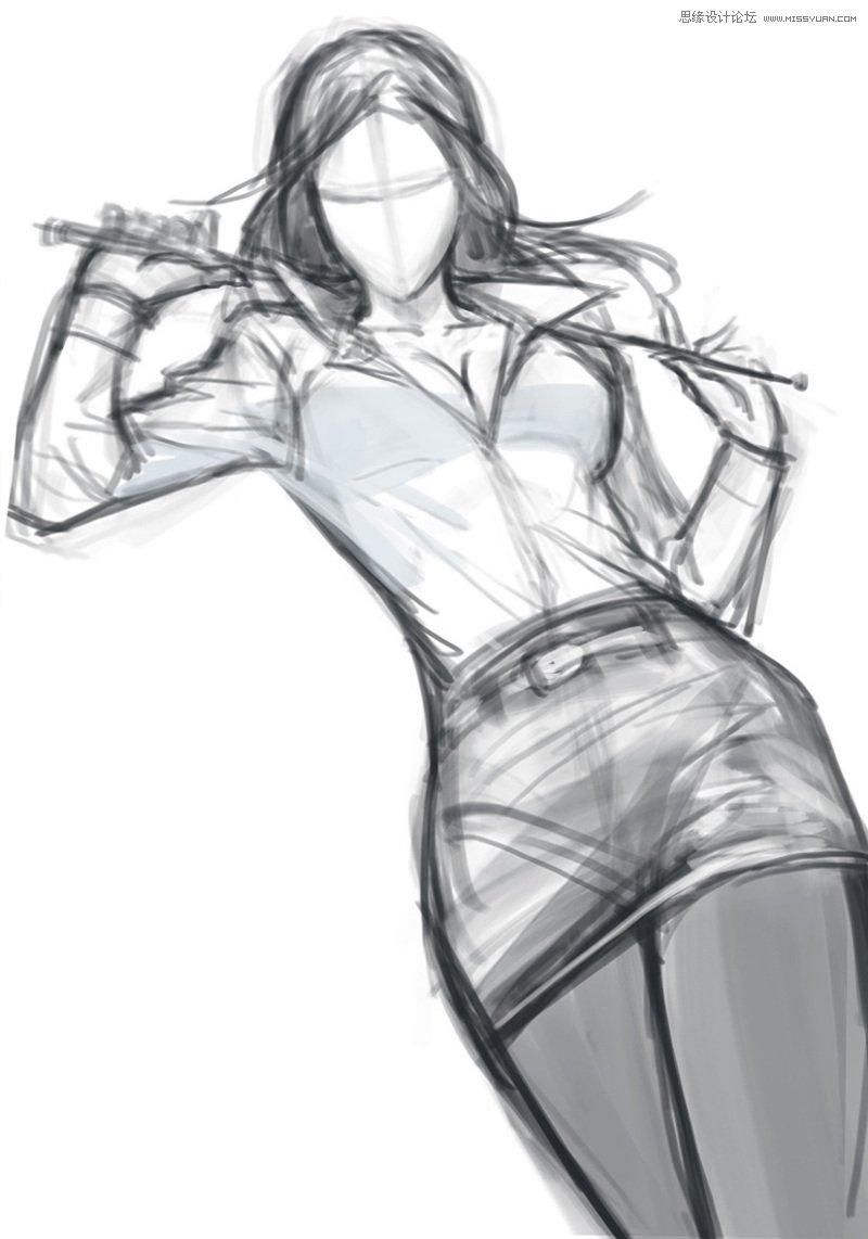 Photoshop繪制不良道卡通插畫(huà)游戲人像海報(bào)