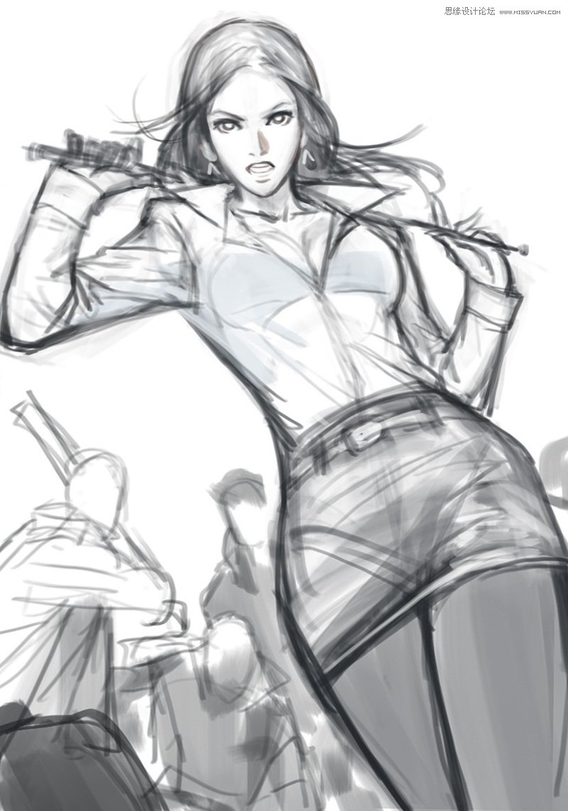 Photoshop繪制不良道卡通插畫(huà)游戲人像海報(bào)