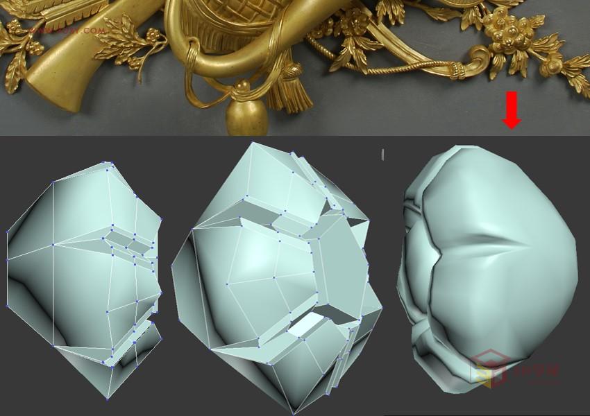 3DXMAX制作歐式古典風格的雕花建模