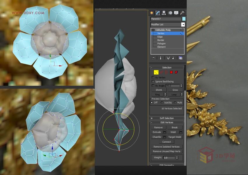 3DXMAX制作歐式古典風格的雕花建模