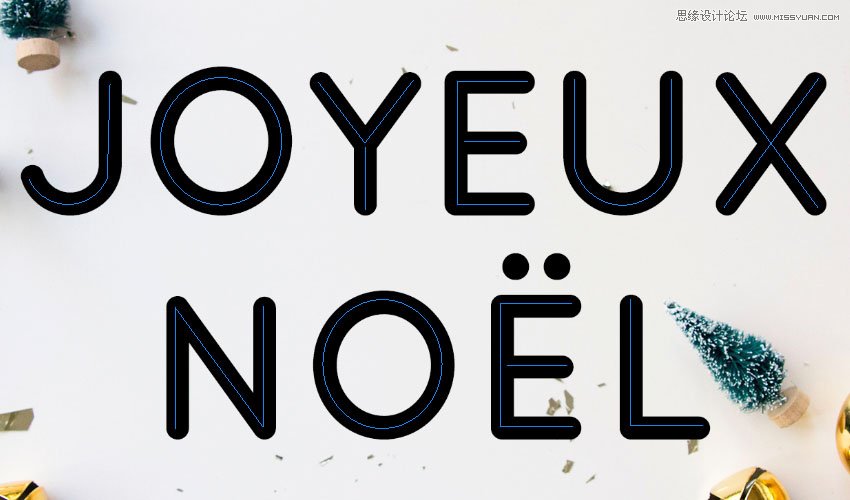 Photoshop制作毛茸茸的圣誕節字體【英】