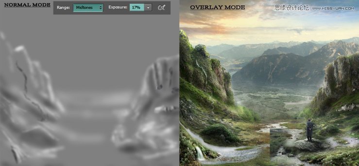 Photoshop合成山谷中爬滿藤蔓的瓶子