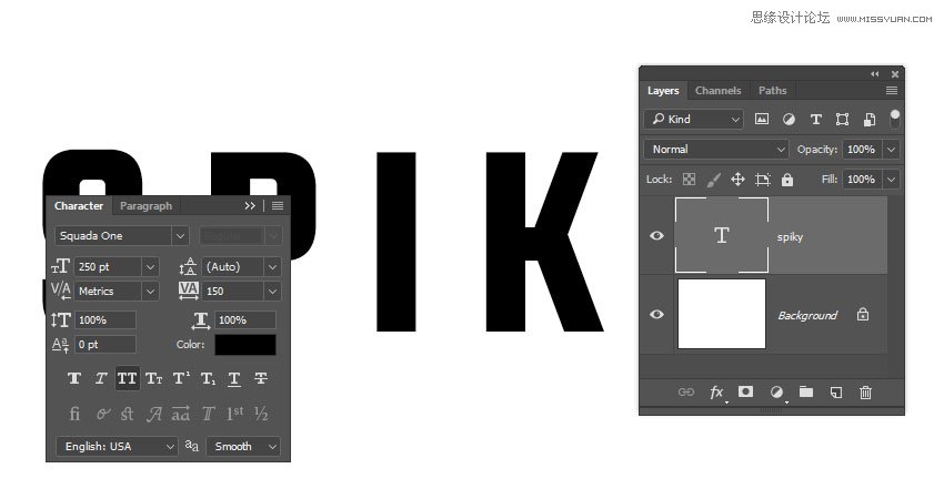 Photoshop制作金屬質感的3D立體字【英】