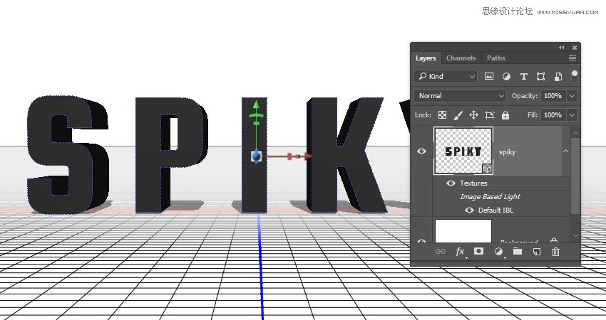 Photoshop制作金屬質感的3D立體字【英】