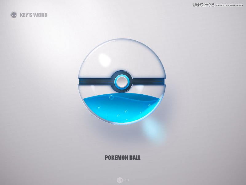 Photoshop繪制玻璃質(zhì)感的水晶球圖標(biāo)