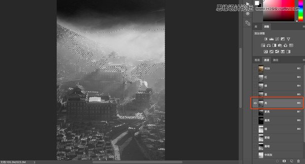 Photoshop調出清晨村莊照片暖色效果