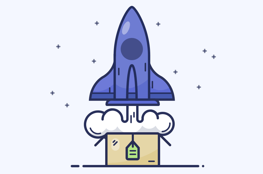 火箭繪畫:PS繪制簡筆畫風格的火箭圖標