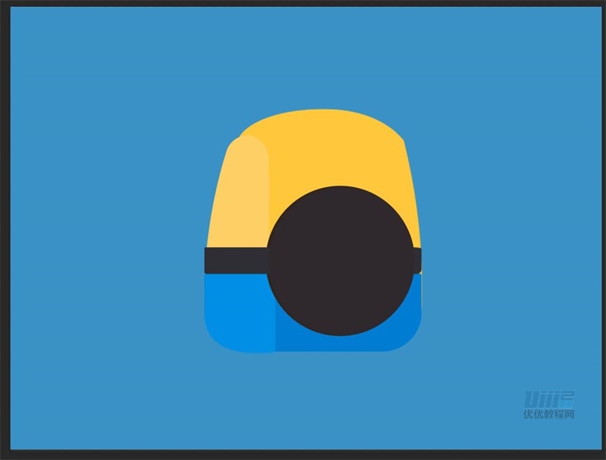 小黃人圖標:PS繪制小黃人擬物圖標