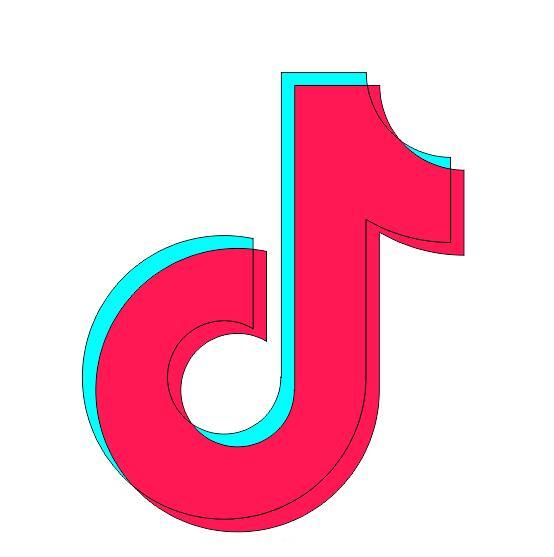 抖音LOGO:CDR繪制抖音APP圖標