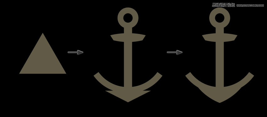 時尚船錨:AI繪制鮮花裝飾的船錨圖標(biāo)