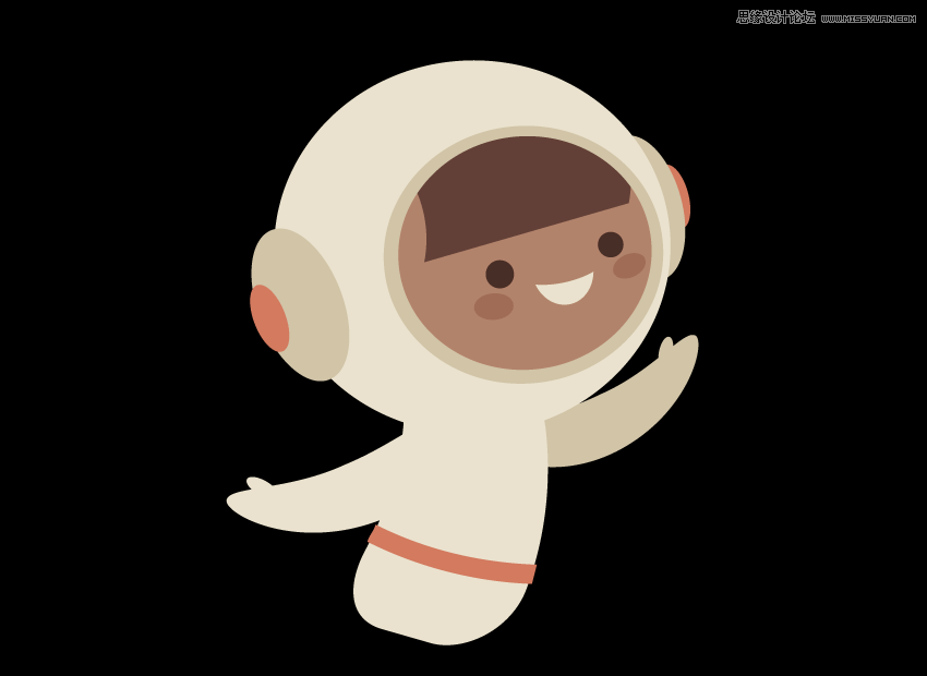 插畫設計:AI繪制復古風格的宇航員海報