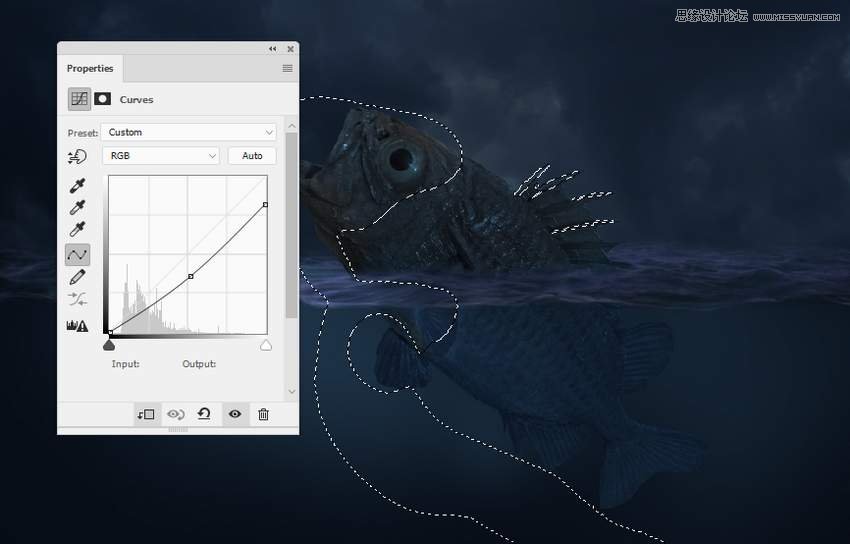 創意合成:用PS合成吞月的魚怪作品