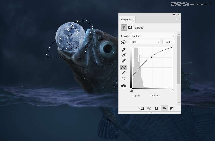 創(chuàng)意合成:用PS合成吞月的魚怪作品