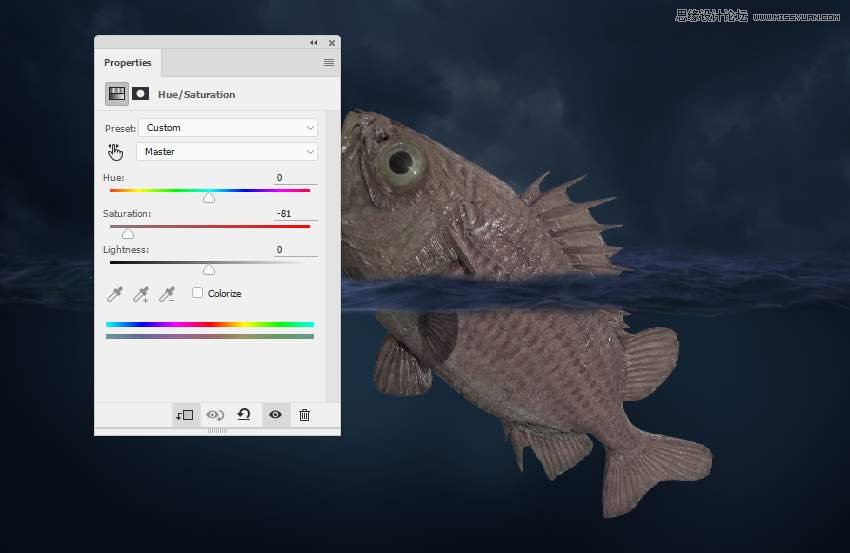 創意合成:用PS合成吞月的魚怪作品