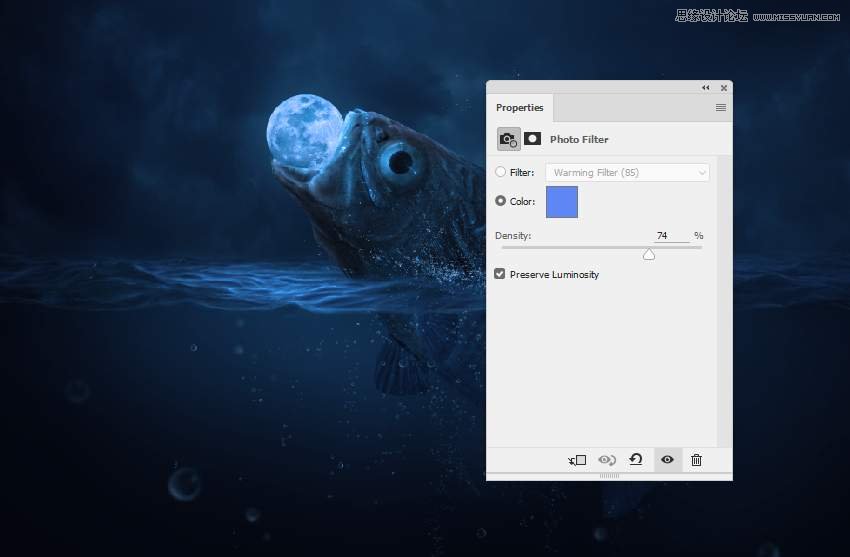 創(chuàng)意合成:用PS合成吞月的魚怪作品