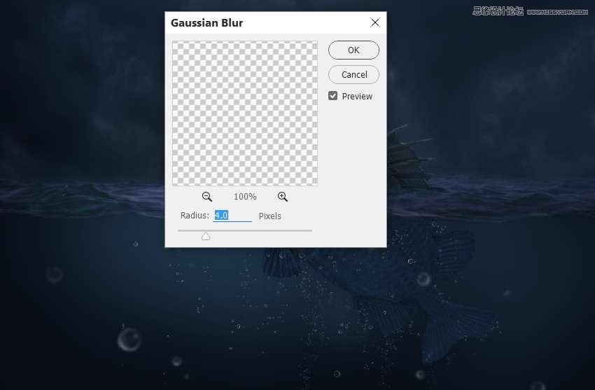 創意合成:用PS合成吞月的魚怪作品