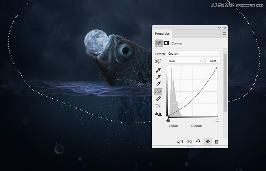 創(chuàng)意合成:用PS合成吞月的魚怪作品