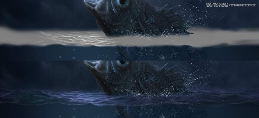 創(chuàng)意合成:用PS合成吞月的魚怪作品