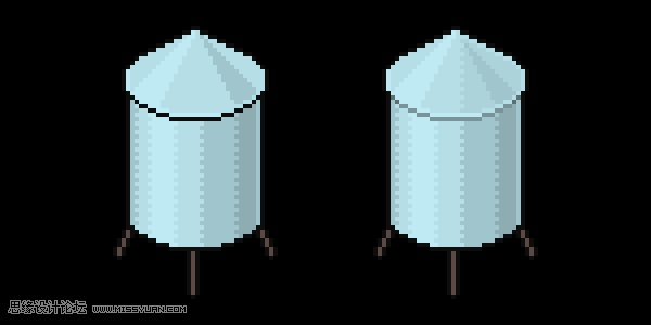 像素工廠:用PS設(shè)計(jì)等距像素的工廠圖標(biāo)
