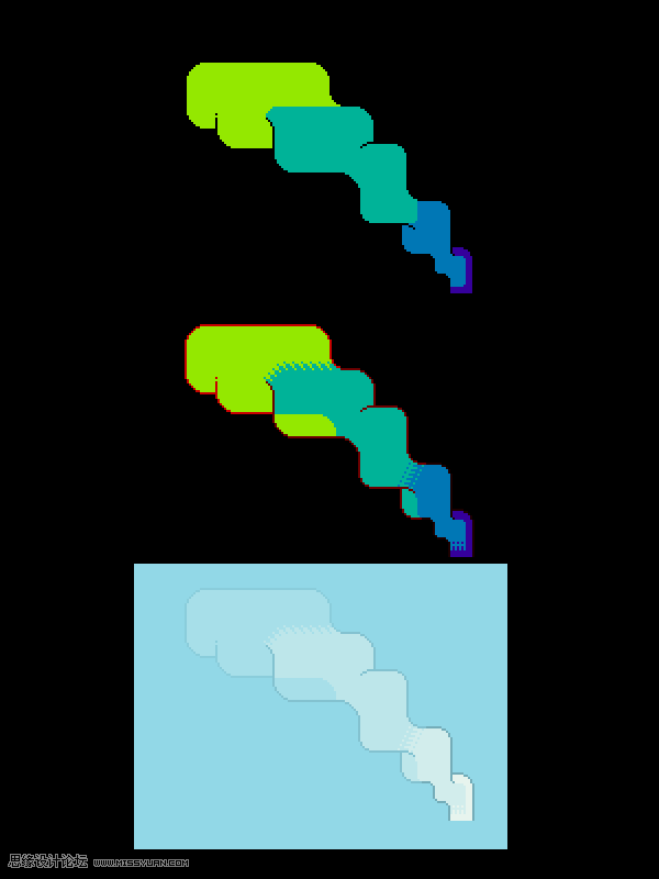 像素工廠:用PS設(shè)計(jì)等距像素的工廠圖標(biāo)
