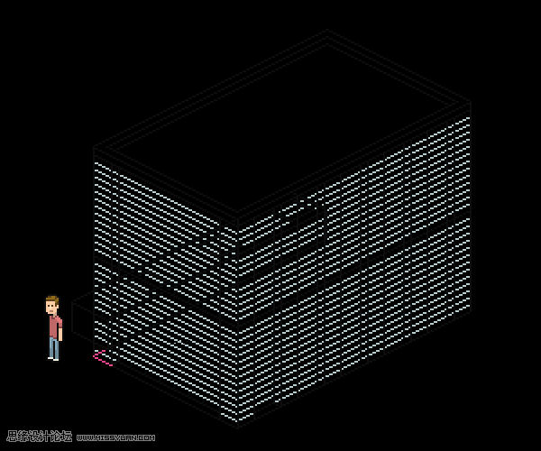 像素工廠:用PS設計等距像素的工廠圖標