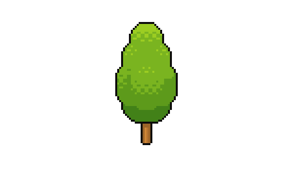 像素繪畫:用PS繪制像素風格樹木教程