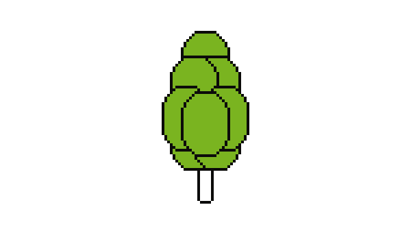 像素繪畫:用PS繪制像素風格樹木教程