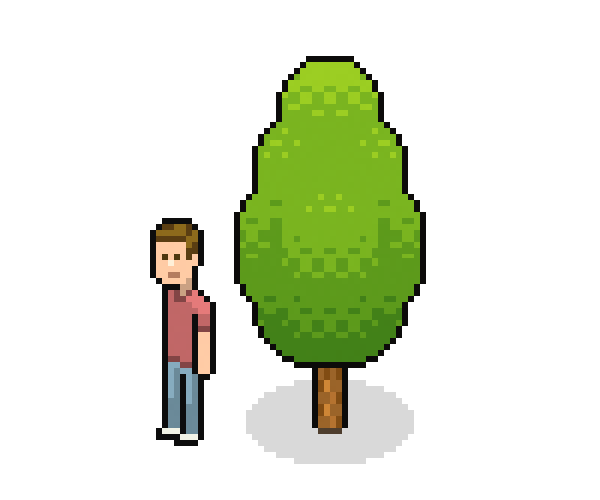 像素繪畫:用PS繪制像素風格樹木教程