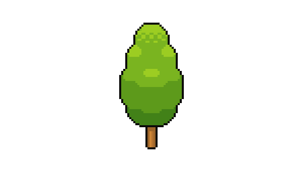 像素繪畫:用PS繪制像素風格樹木教程