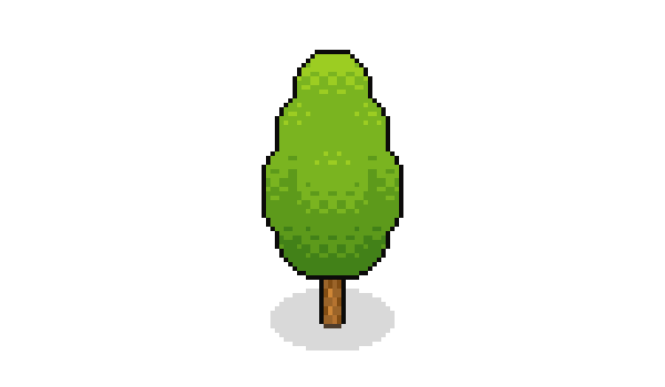 像素繪畫:用PS繪制像素風格樹木教程