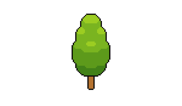 像素繪畫:用PS繪制像素風格樹木教程