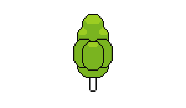 像素繪畫:用PS繪制像素風格樹木教程