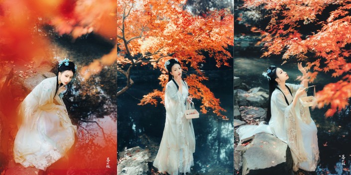 LR調出秋季人像照片古典藝術效果